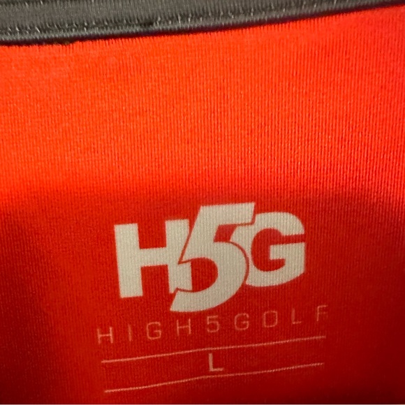 High 5 Golf size large red & gray polo. Performance fabric. Great condition - Picture 3 of 4